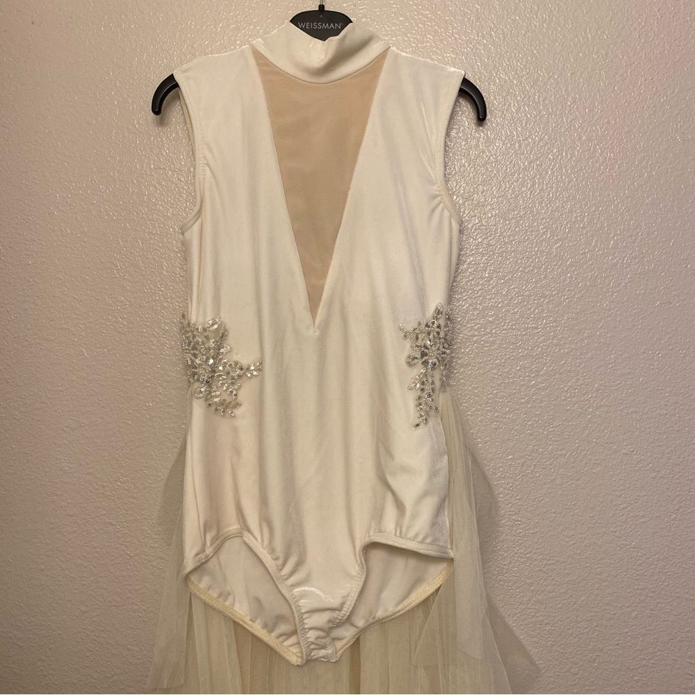 Weissman Elite Dance Costume Lyrical White In The Name Of Love D13012 Adult Ma — image 3 of 8